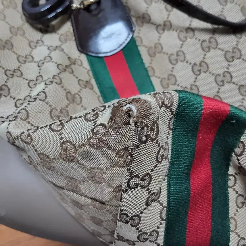 [BUNJANG] Gucci GG Logo Canvas Tote Bag / 구찌 GG 로고 캔버스 토트백