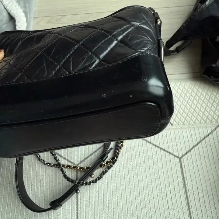 [BUNJANG] Gabrielle Hobo Bag Black Quilted Chain / 샤넬 가브리엘 호보백 블랙 퀼팅 체인