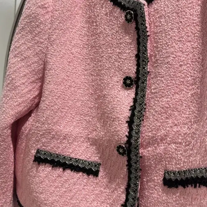 [BUNJANG] Pink Tweed Jacket / [무배]핑크 트위드 자켓