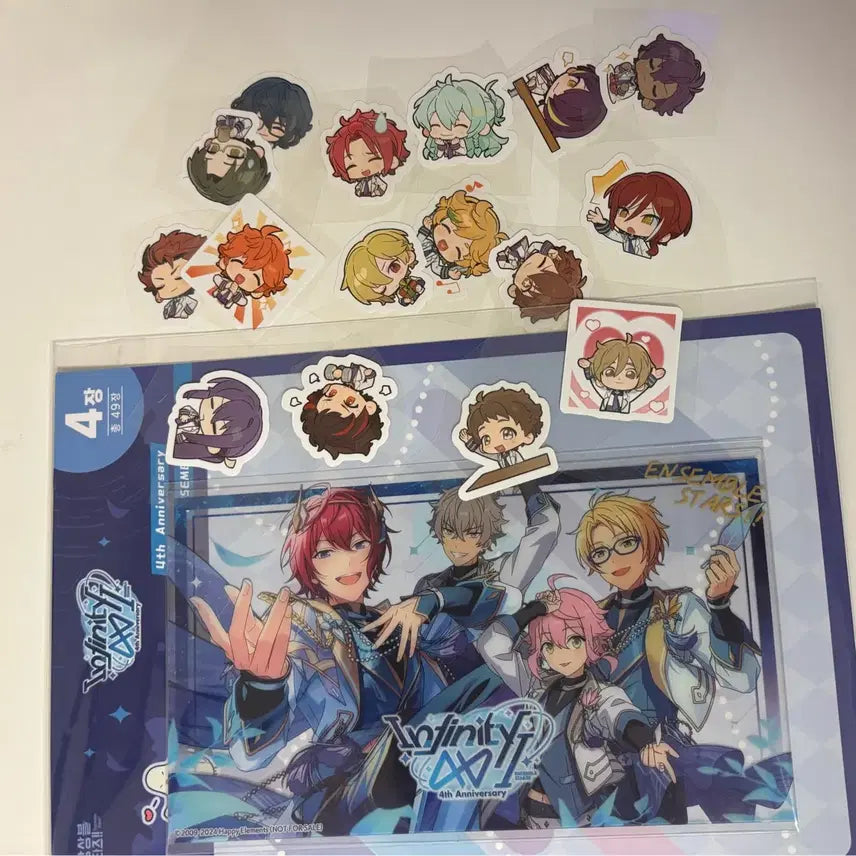 [BUNJANG] Ensemble Stars 4th Anniversary Bundle Set / 일괄) 앙스타 4주년 클리어카드 / 특전 스티커
