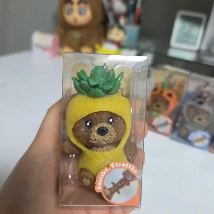 [BUNJANG] Bearara Stretching Doll Keyring / 베어라라 곰돌이 키링 스트레칭 인형