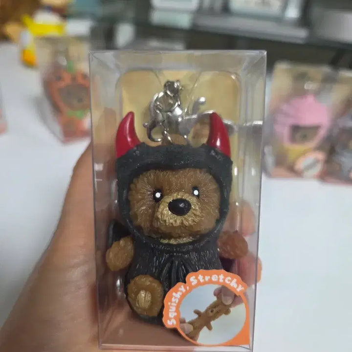 [BUNJANG] Bearara Stretching Doll Keyring / 베어라라 곰돌이 키링 스트레칭 인형