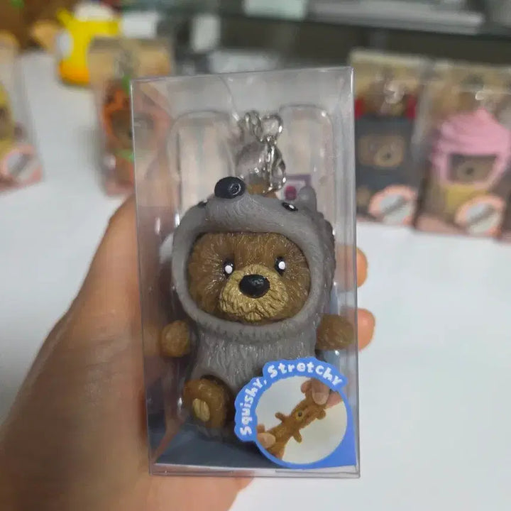 [BUNJANG] Bearara Stretching Doll Keyring / 베어라라 곰돌이 키링 스트레칭 인형