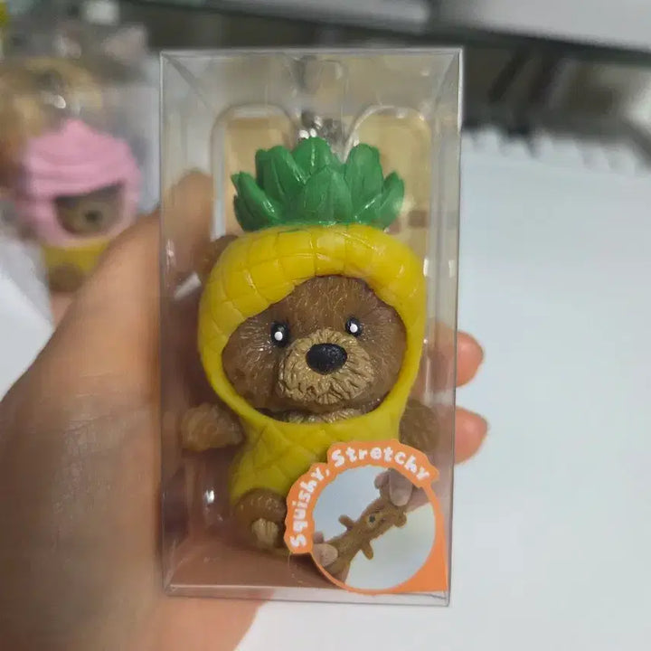 [BUNJANG] Bearara Stretching Doll Keyring / 베어라라 곰돌이 키링 스트레칭 인형