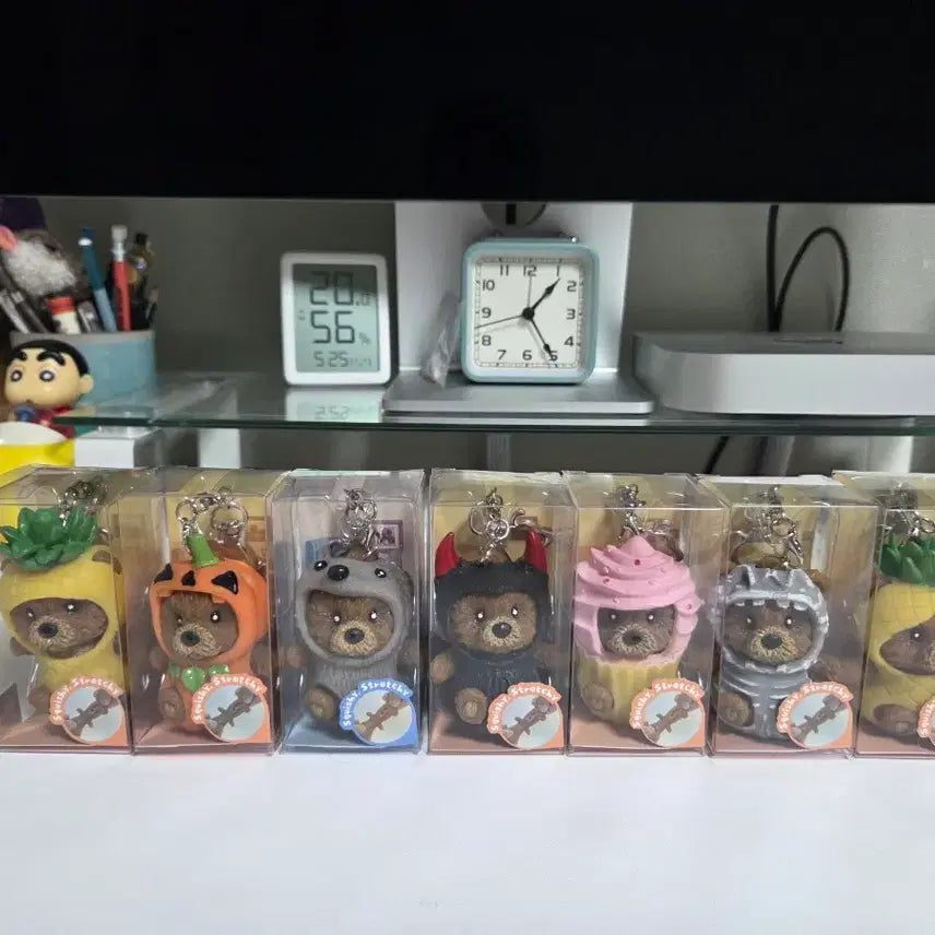 [BUNJANG] Bearara Stretching Doll Keyring / 베어라라 곰돌이 키링 스트레칭 인형