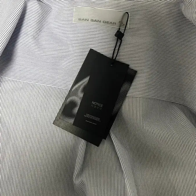 [BUNJANG] Sanakeer Hooded Stripe Shirt 2 / 산산기어 후드 스트라이프 셔츠 2