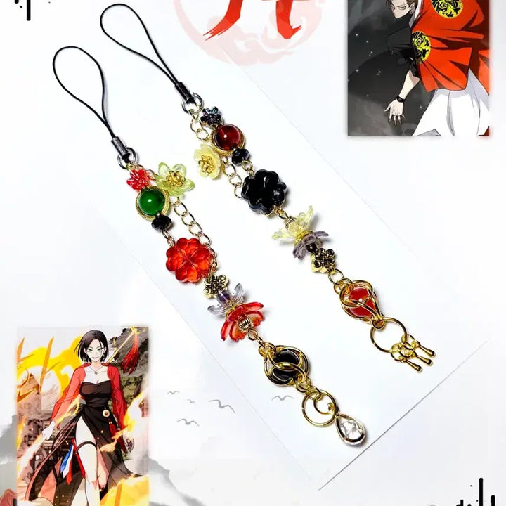 [BUNJANG] Jaktu Shin Daegam &amp; Sa Daegam Concept Beaded Keychain / 작두 신대감&amp;사대감 컨셉 비즈키링 판매(개당)