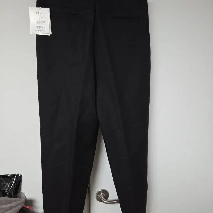 [BUNJANG] Solid Homme Wool Slacks / [새상품] 솔리드옴므 밑단 절개 울 슬랙스 블랙 48