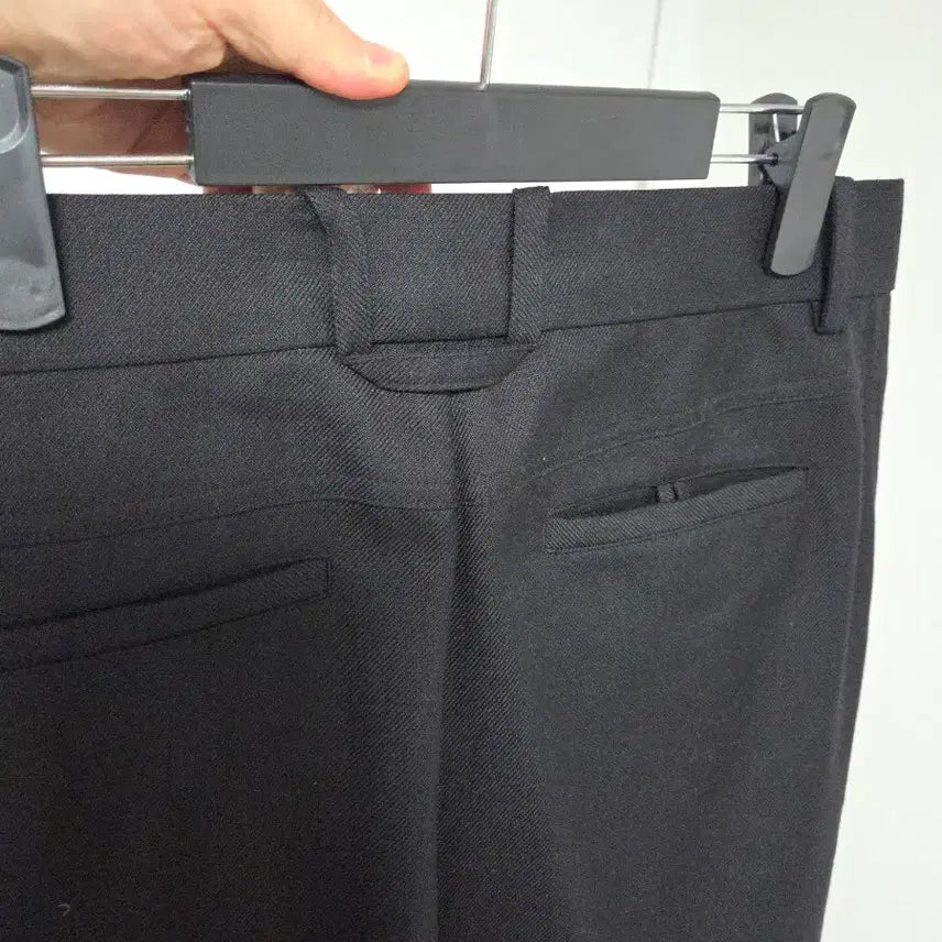 [BUNJANG] Solid Homme Wool Slacks / [새상품] 솔리드옴므 밑단 절개 울 슬랙스 블랙 48