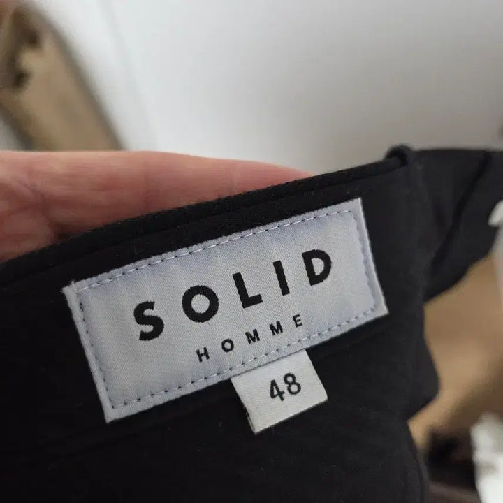 [BUNJANG] Solid Homme Wool Slacks / [새상품] 솔리드옴므 밑단 절개 울 슬랙스 블랙 48