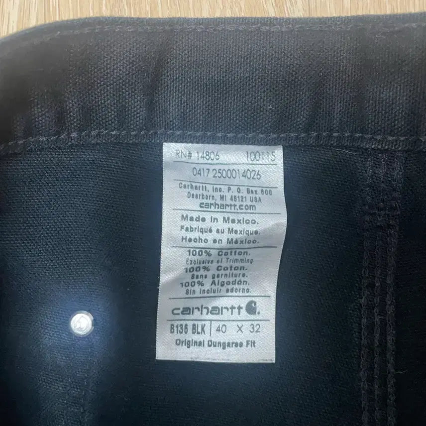 [BUNJANG] Carhartt Black Double Knee Jeans / 칼하트 블랙 더블니 40x32 상태최상