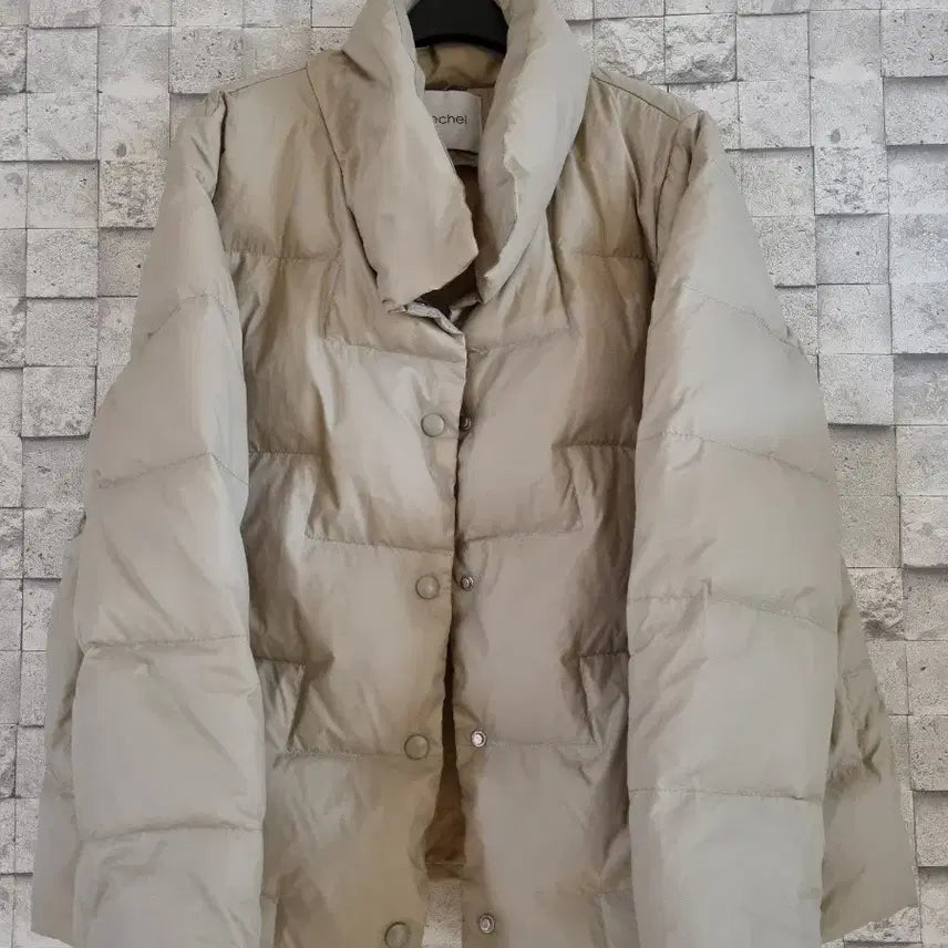 [BUNJANG] Beige Lightweight Down Padded Jumper / 베이지 다운패딩점퍼 경량