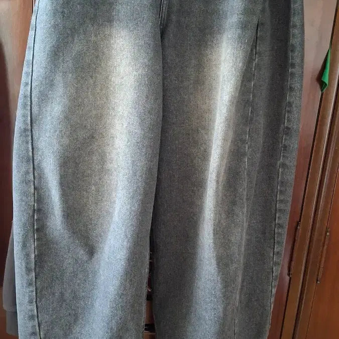 [BUNJANG] Black Wide Denim Pants / 흑청 와이드 데님 팬츠