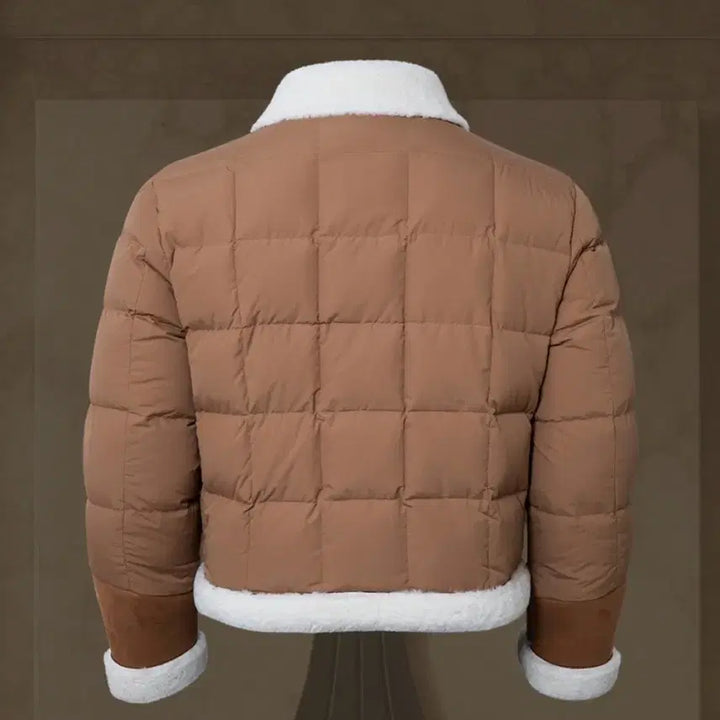 [BUNJANG] Raffinato Suede Mustang Padded Jacket (Size 48) / 라피나토 스웨이드 무스탕 패딩 자켓 48사이즈