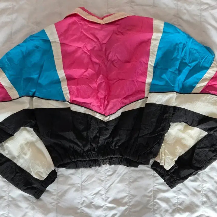 [BUNJANG] Nike Old School Cropped Windbreaker Jacket / 나이키 올드스쿨 크롭 바람막이 핑크색 하늘색