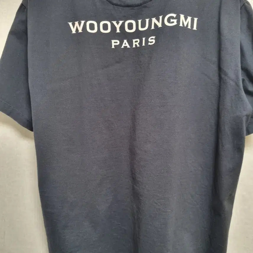 [BUNJANG] Wooyoungmi Cotton Back Logo T-Shirt Gray / [52] 우영미 코튼 백로고 티셔츠 그레이