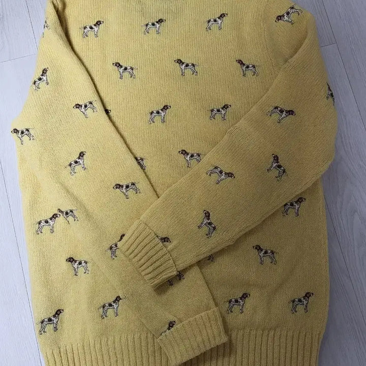 [SOLD OUT] 폴로 랄프로렌 강아지 자수 니트 옐로우