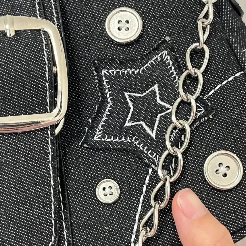 [BUNJANG] Y2K Star Bag / 빈티지 블랙 y2k 별 가방