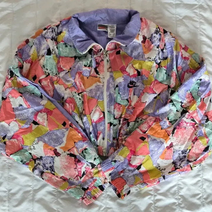 [BUNJANG] Nike Old School Cropped Windbreaker Lavender / 나이키 올드스쿨 크롭 바람막이 연보라 배색