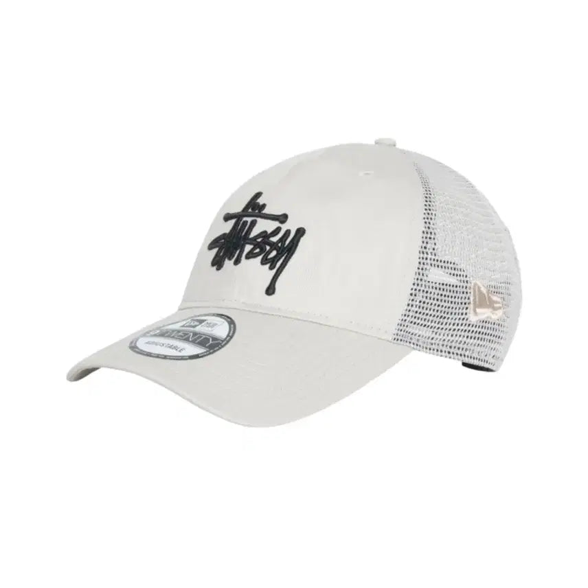 [BUNJANG] Stussy x New Era 9Twenty Basic Trucker Stone Ball Cap / 스투시 뉴에라 9Twenty 베이직 트러커 스톤 볼캡 모자