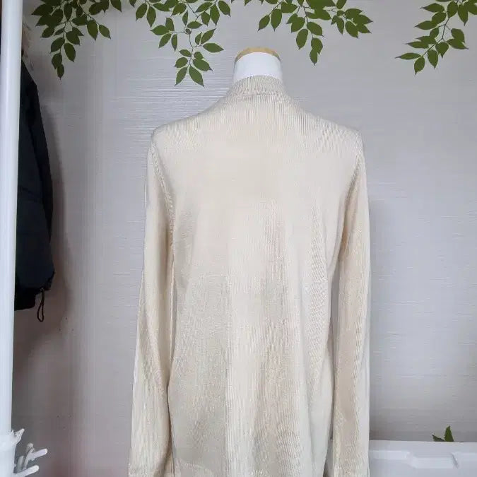 [BUNJANG] Muzak Ivory Simple Long Knit Sweater / 무자크 아이보리 심플 롱 니트 55~66