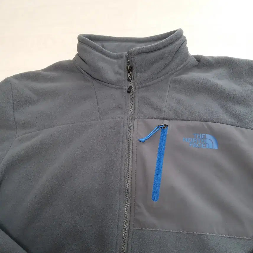 [BUNJANG] The North Face Full Zip Fleece Jacket Blue Grey Size L (Fits 105-110) / 노스페이스 (The North Face) 집업 플리스 - 110