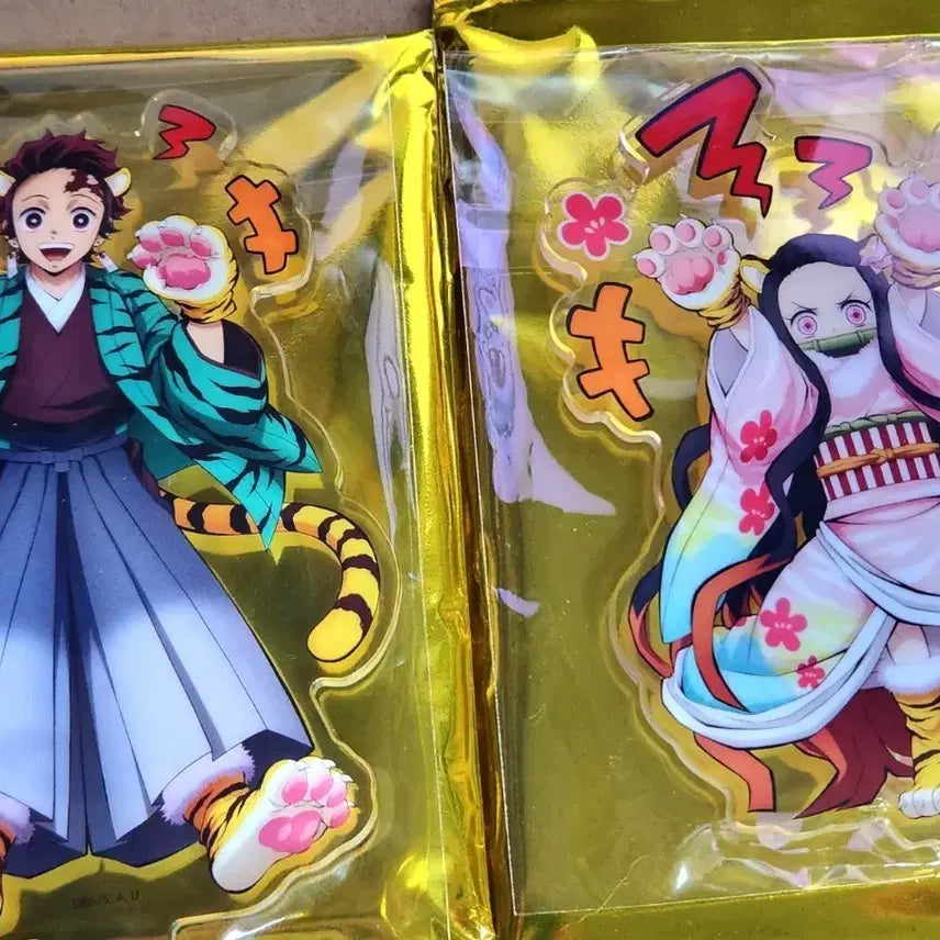[BUNJANG] Demon Slayer Tanjiro Nezuko Tiger Acrylic Stand Bundle Set / [세트판매] 귀멸의 칼날 탄지로 네즈코 호랑이띠 LD 아크릴스탠드