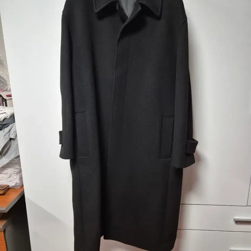 [BUNJANG] ESSENTIAL EQL Black Balmacaan Coat XL / ESSENTIAL by EQL블랙 발마칸 코트 XL