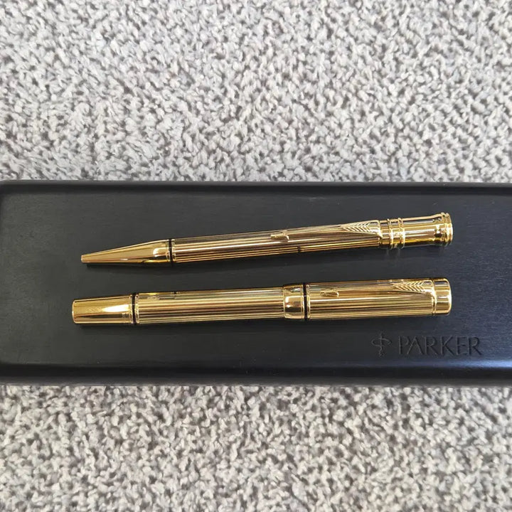[BUNJANG] Parker Duofold Presidential Solid Gold Sample Fountain Pen and Ballpoint Pen / 파카 듀오폴드 프레지덴셜 솔리드 골드 샘플 만년필 볼펜