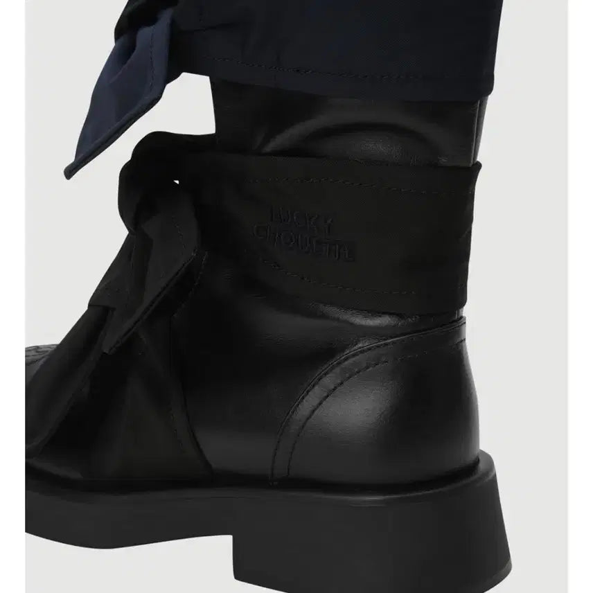 [BUNJANG] Lucky Chouette Ribbon Walker Boots (240) / 럭키슈에뜨 신상 리본 워커부츠(240)