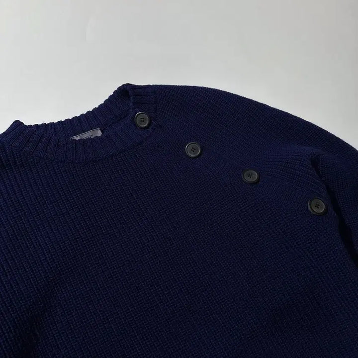 [BUNJANG] Lavin Shoulder Button Wool Round Knit / [S-M,매장판] Lavin 랑방 숄더 버튼 울 라운드 니트