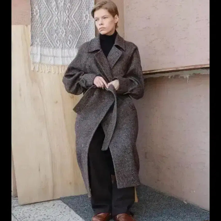 [BUNJANG] Forger Herringbone Long Coat / 실사있음) 포저 헤링본 롱 코트