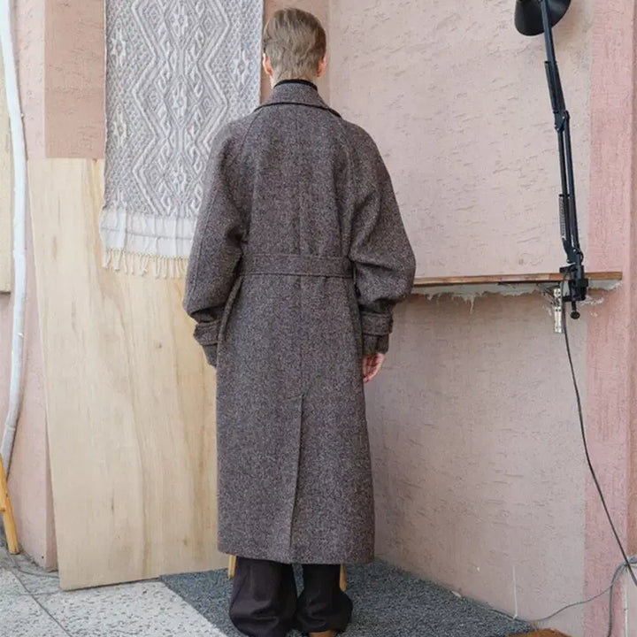 [BUNJANG] Forger Herringbone Long Coat / 실사있음) 포저 헤링본 롱 코트