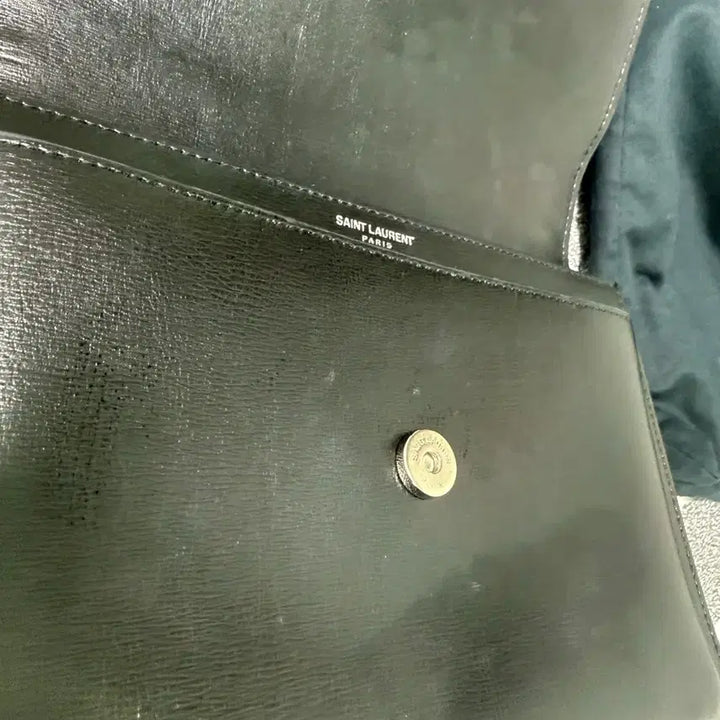 [BUNJANG] Saint Laurent Smooth Leather Silver Monogram Sunset Medium Bag Black / 생로랑 스무스 레더 실버 모노그램 선셋 미디움백 블랙