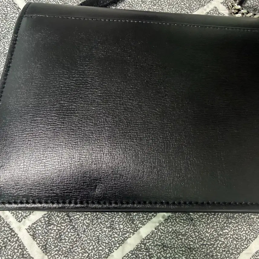 [BUNJANG] Saint Laurent Smooth Leather Silver Monogram Sunset Medium Bag Black / 생로랑 스무스 레더 실버 모노그램 선셋 미디움백 블랙