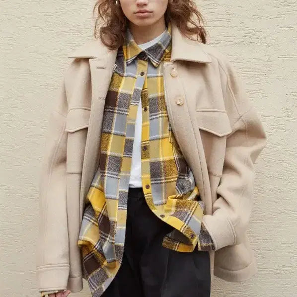 [BUNJANG] Low Classic LOCLE 17 Winter Half Coat Beige / 로우클래식 LOCLE 17 윈터 로클 하프 코트 베이지