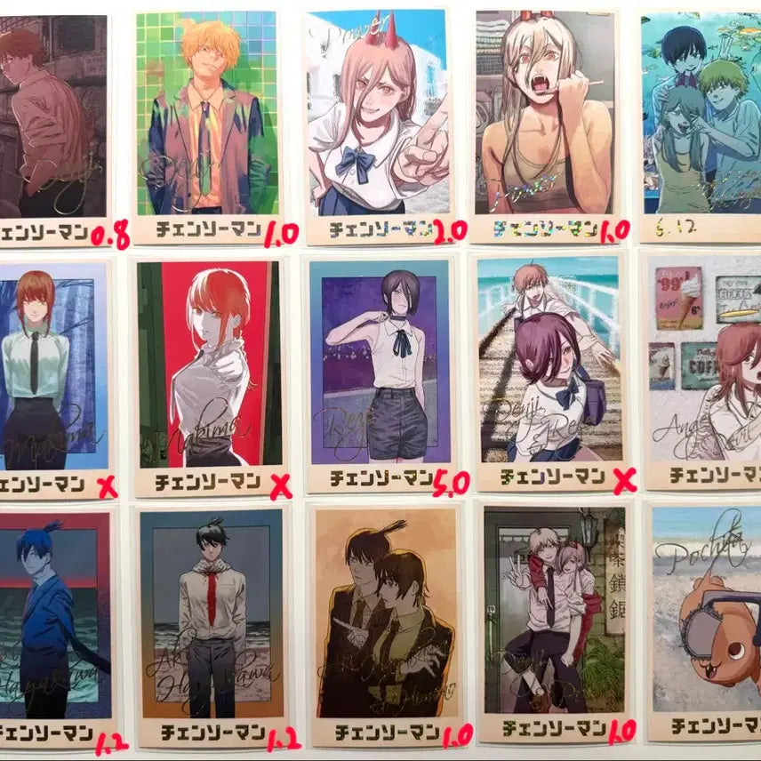 [BUNJANG] Chainsaw Man Memorial Card Set / 체인소맨 메모리얼 카드 (레제,마키마,파워,덴지,천사,아키)
