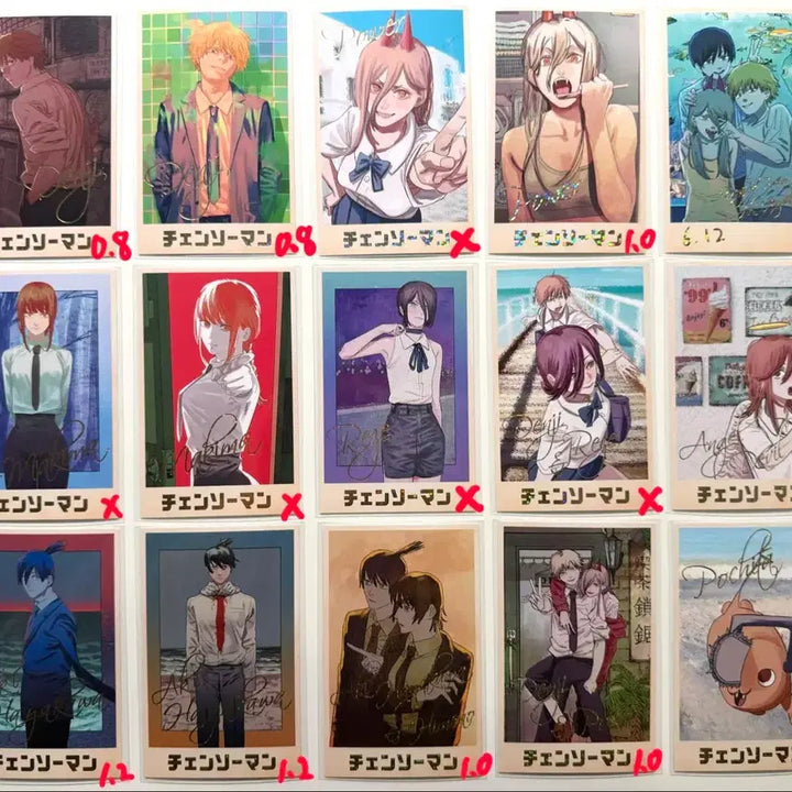 [BUNJANG] Chainsaw Man Memorial Card Set / 체인소맨 메모리얼 카드 (레제,마키마,파워,덴지,천사,아키)