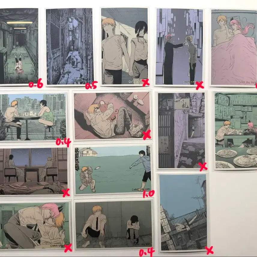 [BUNJANG] Chainsaw Man Memorial Card Set / 체인소맨 메모리얼 카드 (레제,마키마,파워,덴지,천사,아키)