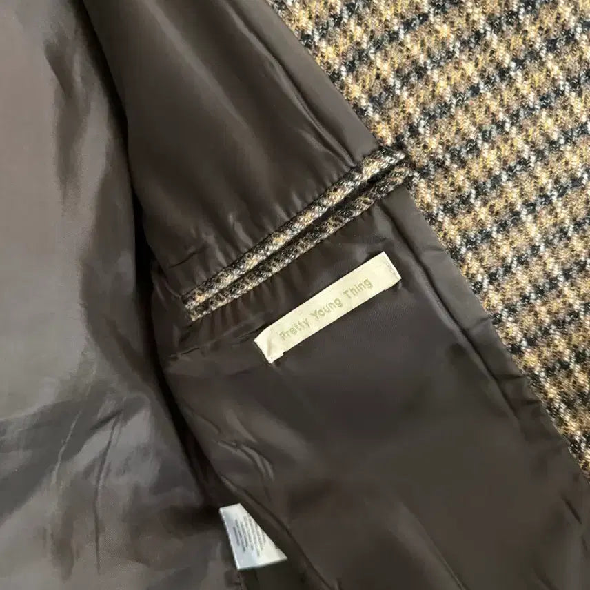 [BUNJANG] PYT Check Pattern Short Jacket / 프영띵 체크 패턴 숏 자켓(pyt)