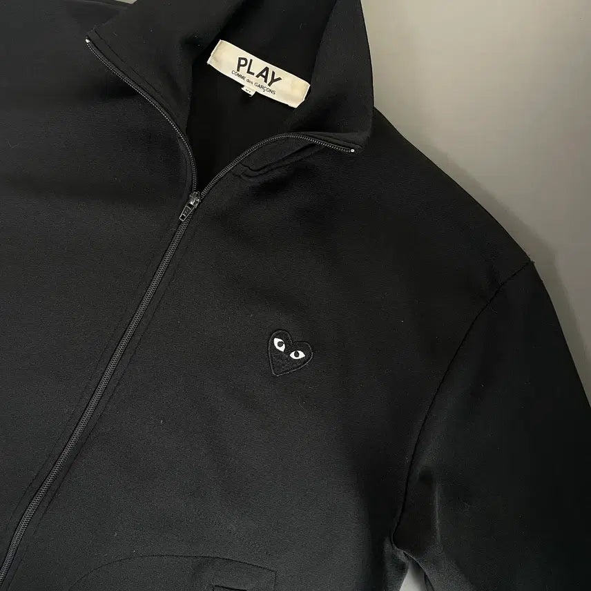 [BUNJANG] Comme des Garcons Play Black Emblem Jersey Track Jacket / [XL] 꼼데가르송 플레이 블랙와펜 저지 트랙자켓