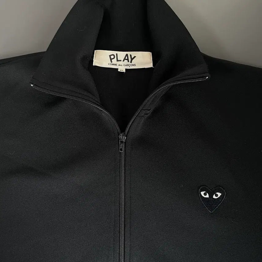 [BUNJANG] Comme des Garcons Play Black Emblem Jersey Track Jacket / [XL] 꼼데가르송 플레이 블랙와펜 저지 트랙자켓