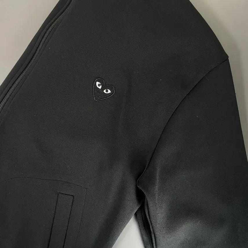 [BUNJANG] Comme des Garcons Play Black Emblem Jersey Track Jacket / [XL] 꼼데가르송 플레이 블랙와펜 저지 트랙자켓