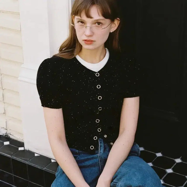 [BUNJANG] Letter From Moon Coney Dust Half Cardigan / 레터프롬문 코니 더스트 하프 가디건