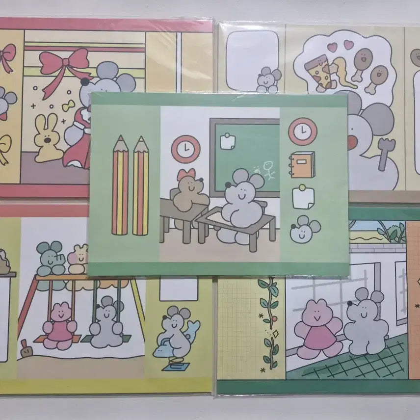 [BUNJANG] Wrapping Paper Mix 50 Sheets / 흑임자 랩핑지 믹스 50장