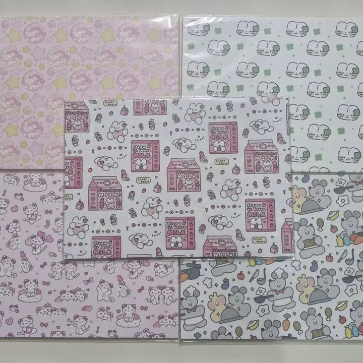 [BUNJANG] Wrapping Paper Mix 50pcs / 패턴 랩핑지 믹스 50장