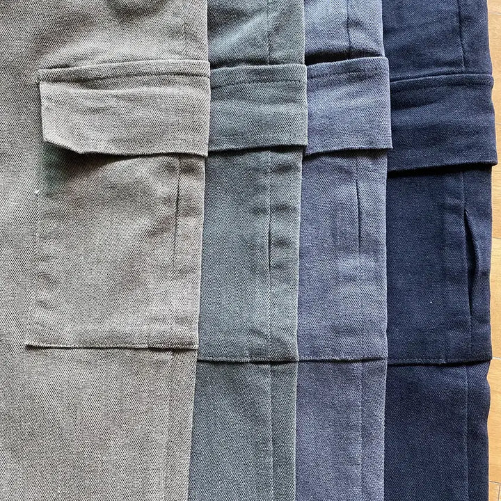 [BUNJANG] Unbranded Washed Cotton Strap Banding Jogger Pants / <봄신상품> 봄가을용 워싱면 스트랩밴딩 무지조거팬츠