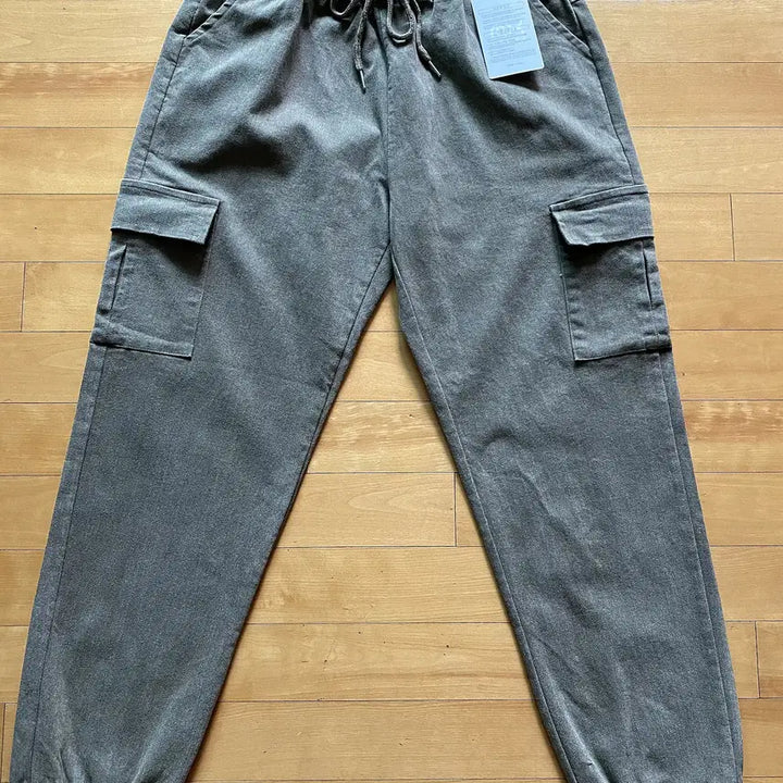[BUNJANG] Unbranded Washed Cotton Strap Banding Jogger Pants / <봄신상품> 봄가을용 워싱면 스트랩밴딩 무지조거팬츠