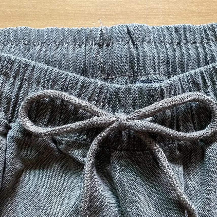 [BUNJANG] Unbranded Washed Cotton Strap Banding Jogger Pants / <봄신상품> 봄가을용 워싱면 스트랩밴딩 무지조거팬츠