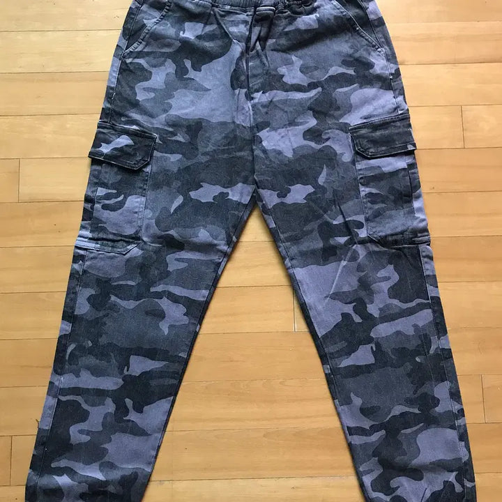 [BUNJANG] Spring/Autumn Washed Cotton Cargo Jogger Pants / <봄신상품> 봄가을용 워싱면 스트랩밴딩 카고조거팬츠